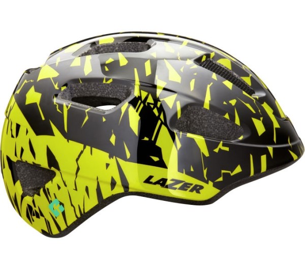 Lazer Kids Helmet Nutz KinetiCore Unisize 50-56 cm Black Flash Yellow