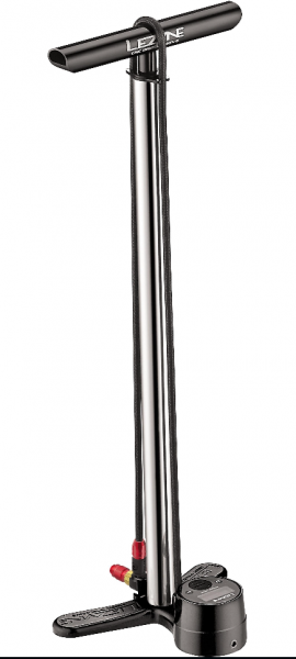 Lezyne vertical air pump CNC Digital Drive silver-glossy