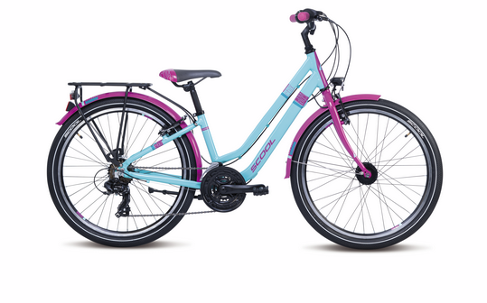 S´COOL chiX 24 twin alloy 21-speed turquoise / violet