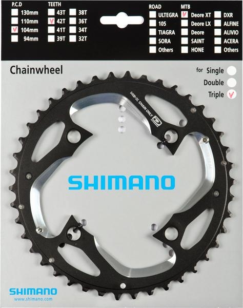 Shimano Bicicletta Catene foglio XT fc-m780 3x10 nero/argento 24/26/32/42 denti 