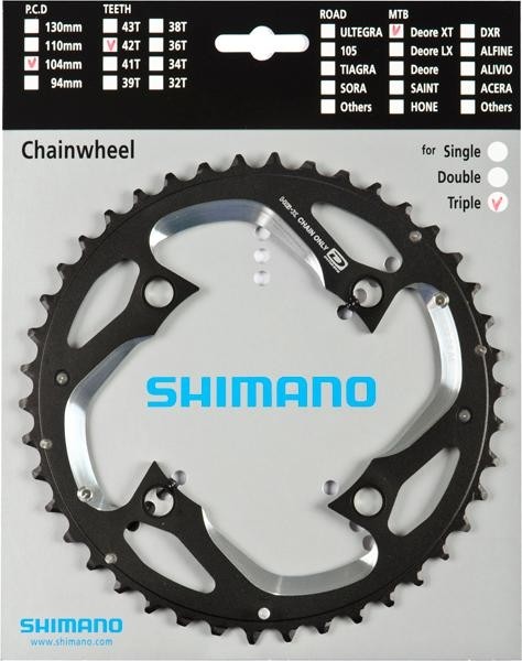 Shimano XT FC-M780 10-speed Chainwheels 24 / 32 / 42