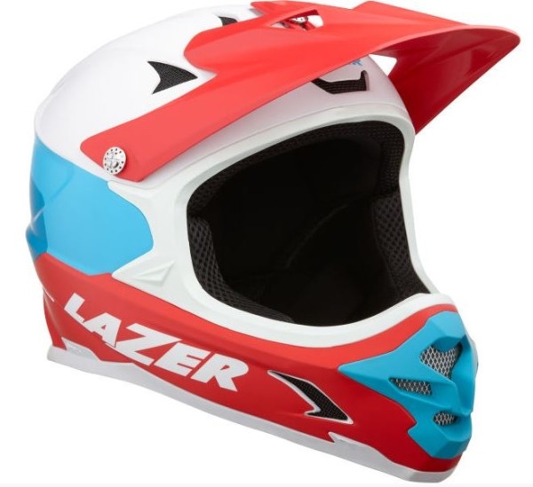 LAZER Phoenix+ Helm MTB/Downhill Matte White Blue Red (S) 54-56 cm