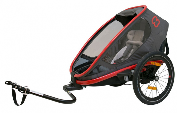 Hamax Outback One multifunctional children's bike trailer Red/charcoal