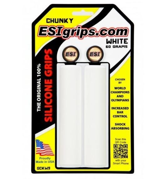 ESI Chunky white Grips Silicon