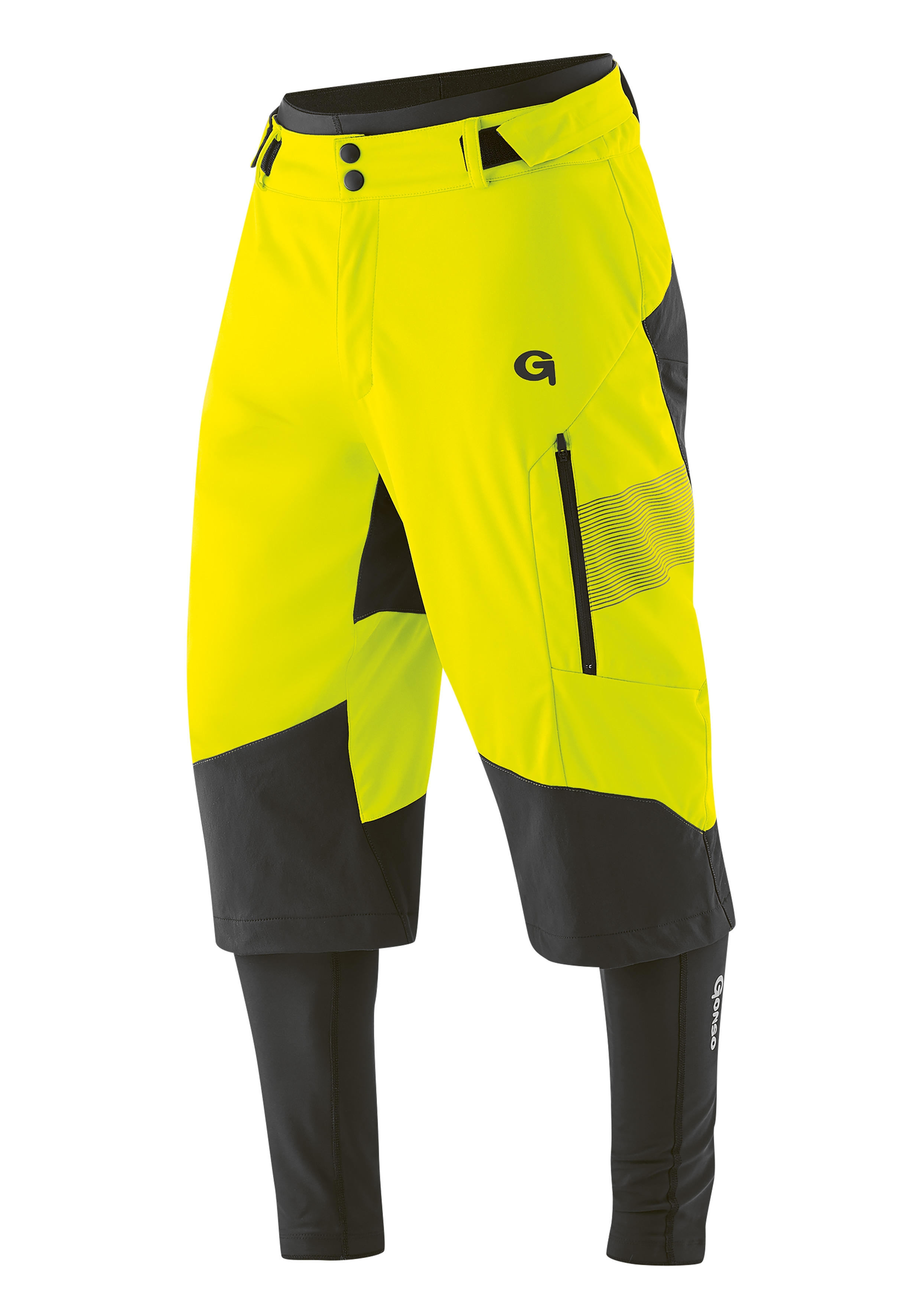 Gonso yellow 3-in-1 Action Softshell Sports Sirac Hose safety #Varinfo|