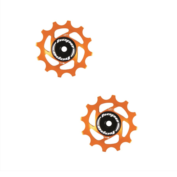 Hope 12 Tooth Jockey Wheels - Pair Orange
