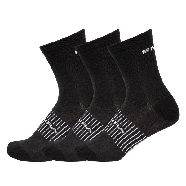 Endura Coolmax® Race Socken (Dreierpack) Black/Black
