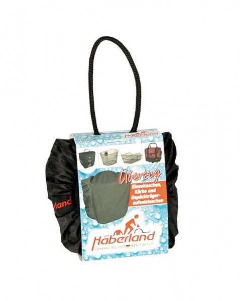 Haberland Regenschutzhaube für Gepäckträgertasche/Einzeltaschen/Körbe schwarz