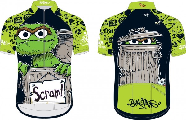 Biketags cycling jersey Sesame Street Oscar