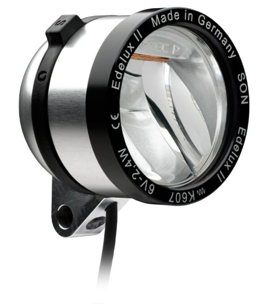 SON Edelux II front headlight for hub dynamos Silver