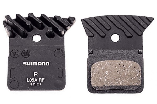 Shimano Disc Brake Pads L05A Resin with Cooling Fins for Flat Mount Brakes